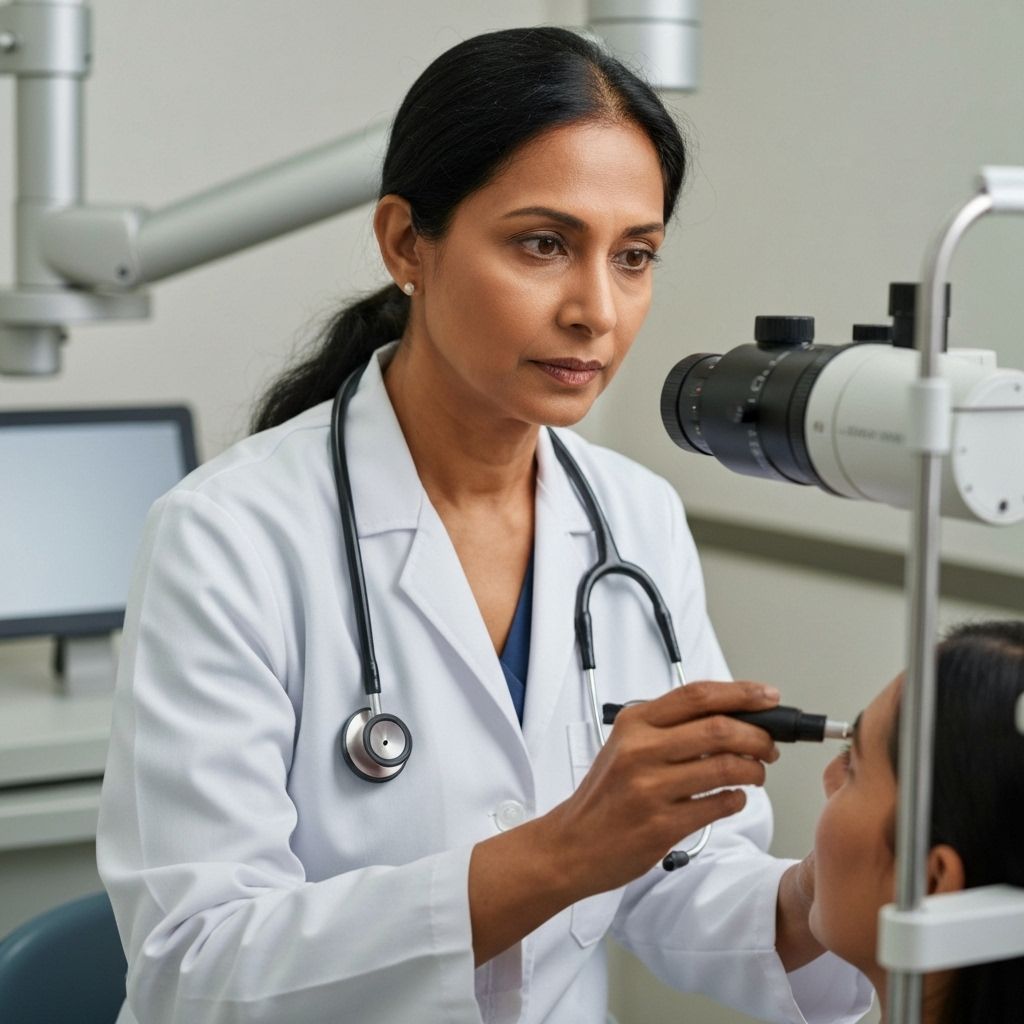 医療機器を使用する医師